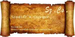 Szedlák Csongor névjegykártya