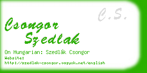 csongor szedlak business card